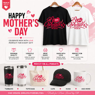 Glad mors dag Blommig hjärta T-shirt-design T Shirt
