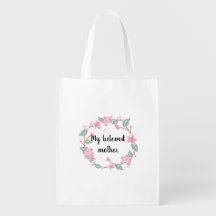 Glad mors dag – Blommig krans gratulationsdesign