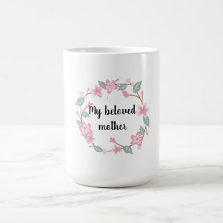 Glad mors dag – Blommig krans hälsningsdesign Kaffemugg