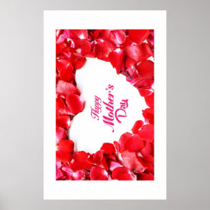 Glad mors dag blommig poster
