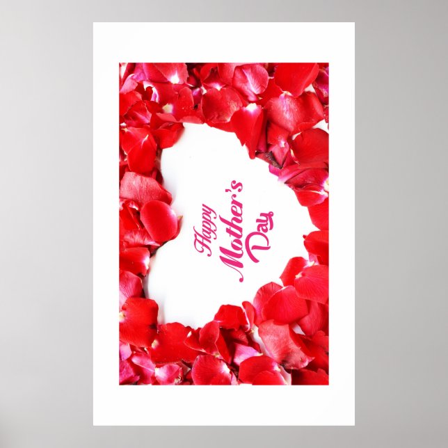 Glad mors dag blommig poster (Framsidan)