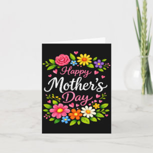Glad mors dag Blommig Söt Blomma Färgrik Kul Kort