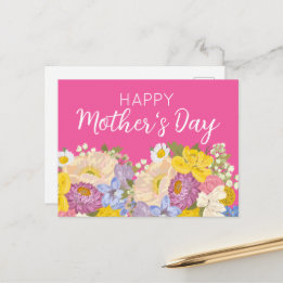 Glad mors dag Blomsterblomningar  Helg Vykort