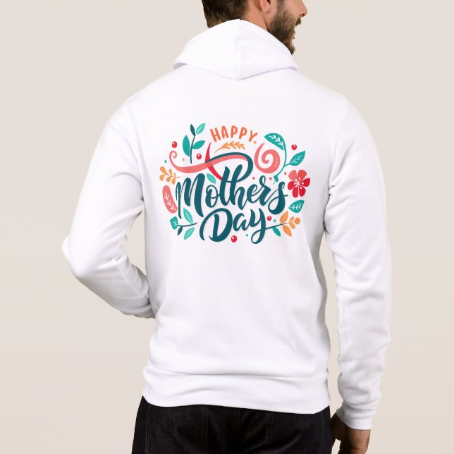Glad mors dag Blomsterdesign-63754 T Shirt (Baksida)