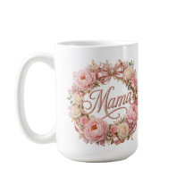 Glad mors dag Blush Blommig Lyxig Kaffemugg