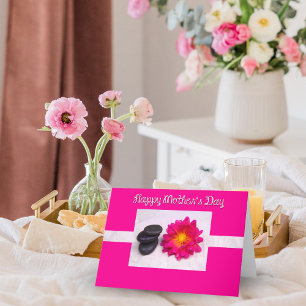 Glad mors dag Dahlia And Zen Rocks-kort Kort