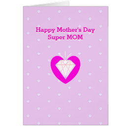 Glad mors dag-diamant hälsningskort