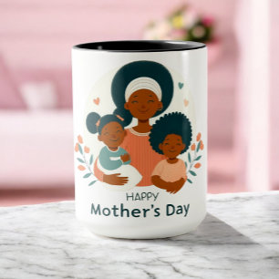 Glad mors dag - En mors kärleksfulla famn Mugg