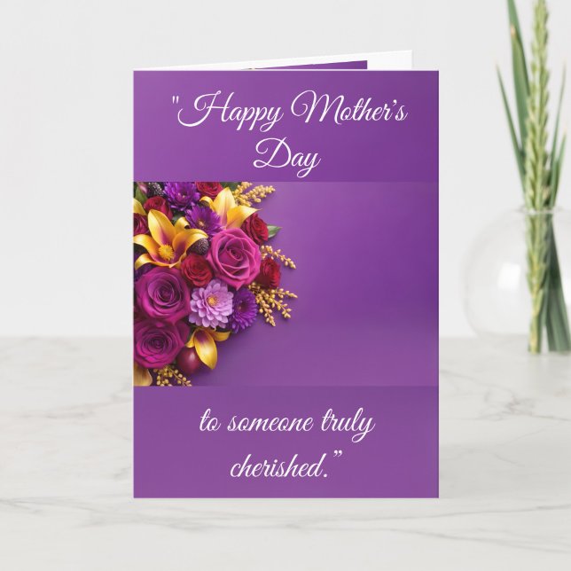 Glad mors dag Falt gratulationskort Kort ("Happy Mother's Day Greeting Card")