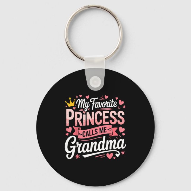 Glad mors dag favoritprinsessa ringa mormor nyckelring (Framsida)
