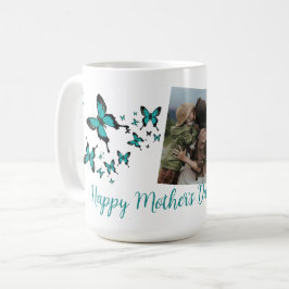 Glad mors dag Fjäril Söt foto Kaffemugg