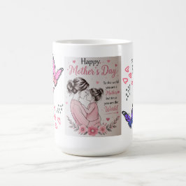 Glad mors dag Fjärilskopp Kaffemugg