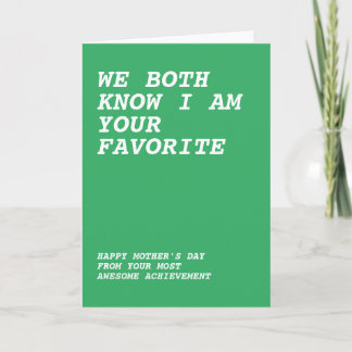 Glad mors dag från ditt fantastiska barn kort