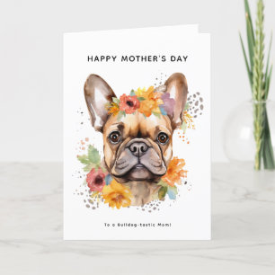 Glad mors dag från hunden   Fransk Bulldog Kort