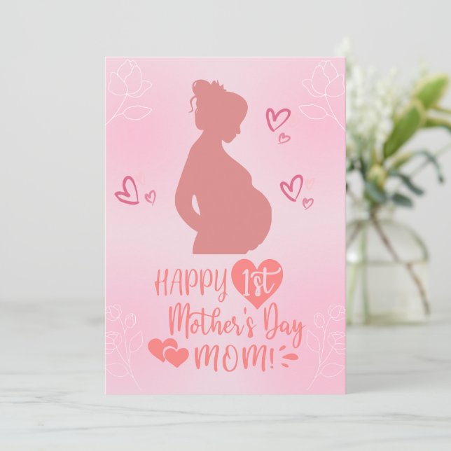 Glad mors dag Gravid mammas kort (Stående Fram)