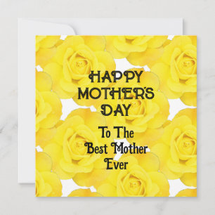 Glad mors dag Gul blomster anpassad hälsning Julkort