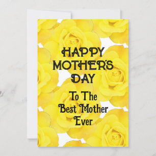 Glad mors dag gula blommor anpassad text julkort