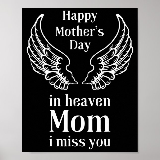 Glad mors dag i himlen till mamman i kärlek poster (Framsidan)