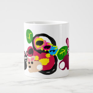 Glad mors dag kaniner och kanin jumbo mugg