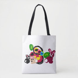 Glad mors dag kaniner och kanin  tygkasse