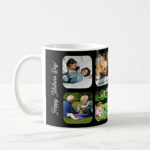 Glad mors dag kärlek mamma foto svart röd kaffemugg