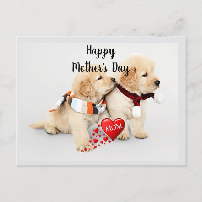 Glad mors dag - kärlek mamma helg vykort (Framsida)