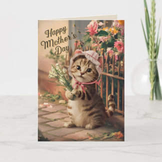 Glad mors dag Katt Rolig Kort