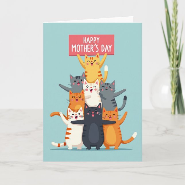 Glad mors dag Katter Kort (Framsida)
