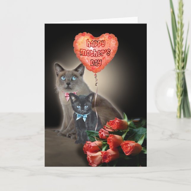 Glad mors dag Katter  Kort (Framsida)