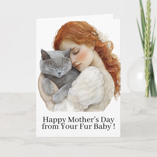 Glad mors dag kattmamma kittykort från husdjur kort (Framsida)