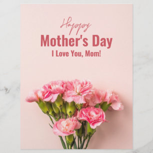 Glad mors dag-kort Blommig mors dag-present Reklamblad