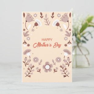 Glad mors dag-kort, Blommigt mors dag-kort Julkort