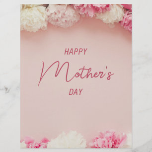 Glad mors dag-kort, Blommigt mors dag-kort Reklamblad