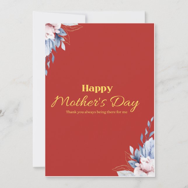 “Glad mors dag-kort till mamma | Sött & Elegant  (Framsida)