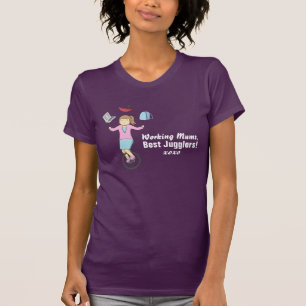 Glad mors dag - Lycklig jonglör mamma på enhjuling Tee Shirt