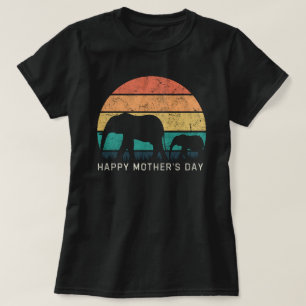 Glad mors dag Mamaelefant och Baby Elephant T Shirt