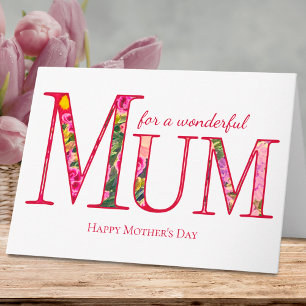 Glad mors dag MAMMA - Elegant blomsterdesign Kort