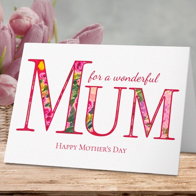 Glad mors dag MAMMA - Elegant blomsterdesign Kort (Skapare uppladdad)