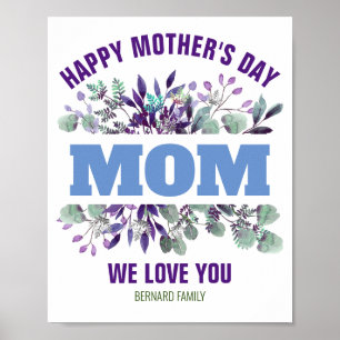 GLAD MORS DAG MAMMA PERSONLIG GÅVA POSTER
