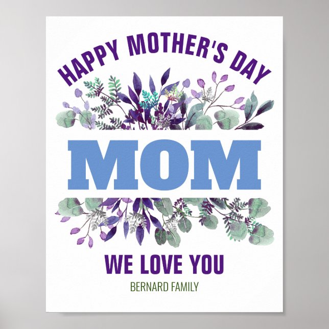 GLAD MORS DAG MAMMA PERSONLIG GÅVA  POSTER (Framsidan)