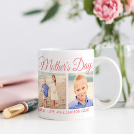 Glad mors dag mamma Rosa skript Foto Kaffemugg