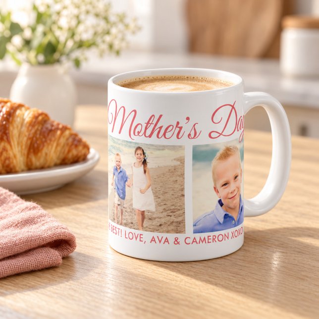 Glad mors dag mamma Rosa skript Foto Kaffemugg (Skapare uppladdad)