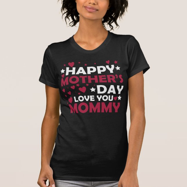 Glad mors dag Mamma Tröja för Mamma barn T-Shirt (Framsida)