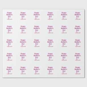 Glad mors dag mauve kärlek namn kvinnlig skylt tit presentpapper