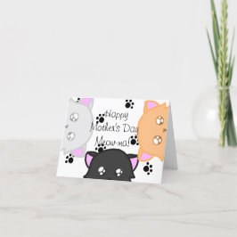 Glad mors dag Meow-ma-kort Helgkort