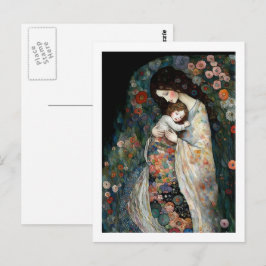 Glad mors dag Mor och barn-målning Vykort