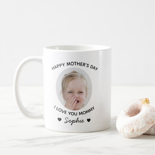 Glad mors dag Muggpresent till mamma, Första mors  Kaffemugg (Med munk)