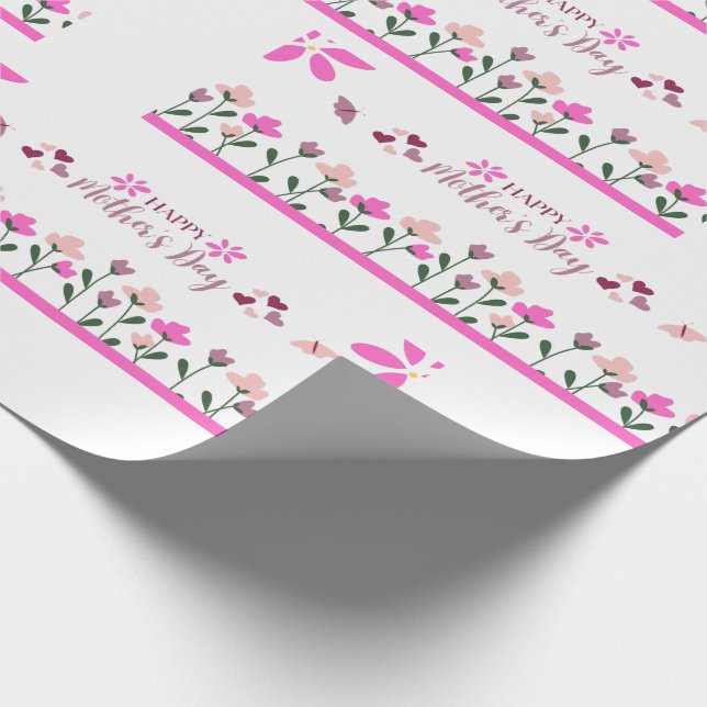 Glad mors dag multi färg design presentpapper (Hörn)