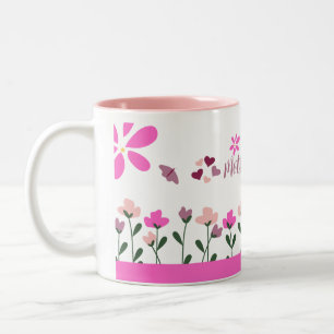 Glad mors dag multi färg design Två-Tonad mugg