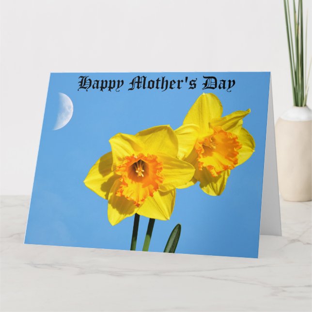 Glad mors dag Narcisser Guldmedalj blommor  Kort (Framsida)